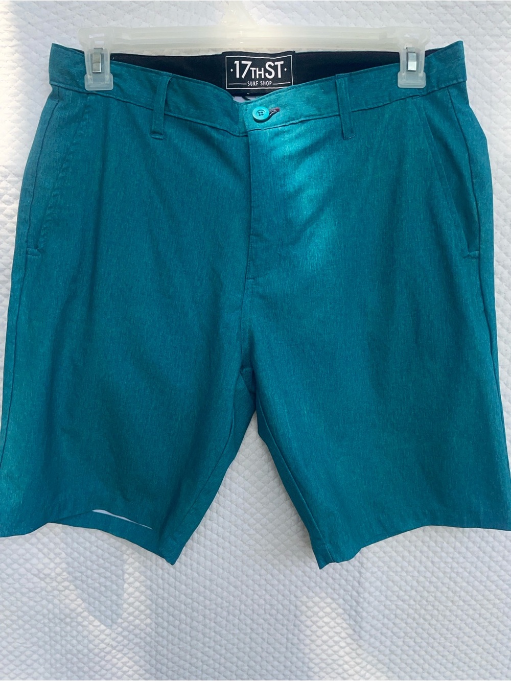 17th St Surf Shop Men’s Teal Hybrid Walk Shorts Size 32 Virginia Beach Surf